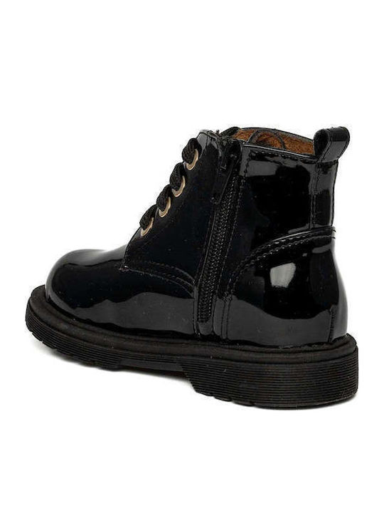Anatomic Kids Military Boots with Laces Black