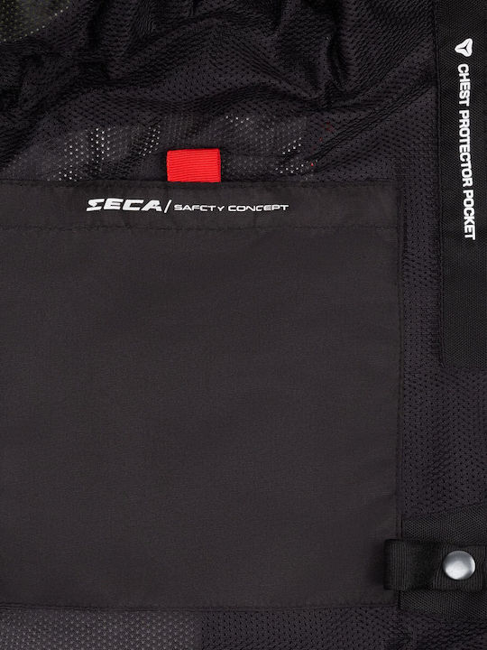 Seca Airflow III Sommer Herren Reitjacke Schwarz/Rot/Neon