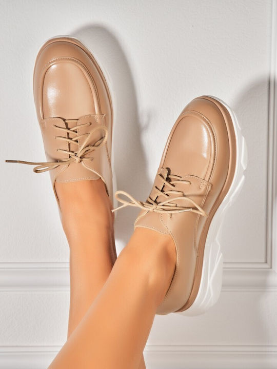 Women's Oxfords in Khaki Colour