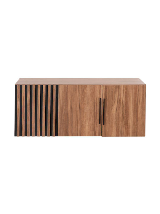 Freebox Rectangular Loft Closet from Chipboard Natural and Black 150x55cm Freebox