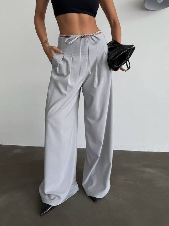 Pantaloni Dama Tesatura Gri