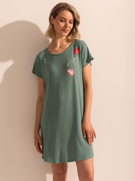 Sofiaman Sofiaman Damen Nachthemd Grünes Sommer