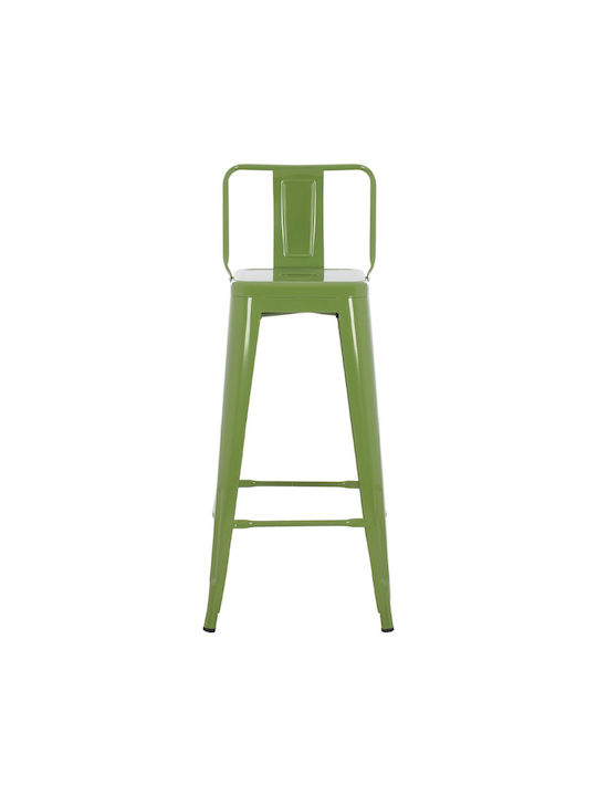 Metallischer Gartenhocker für Bar Außenbereich Light Olive Grün 43x43x100cm