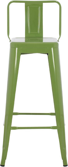 Μεταλλικό Σκαμπό Μπαρ Εξωτερικού Χώρου Light Olive Green 43x43x100cm