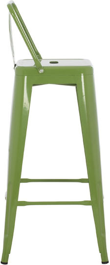 Μεταλλικό Σκαμπό Μπαρ Εξωτερικού Χώρου Light Olive Green 43x43x100cm
