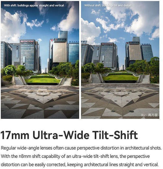 TTArtisan Full Frame Φωτογραφικός Φακός 17mm F/4.0 Tilt-Shift για Canon RF Mount Μαύρος