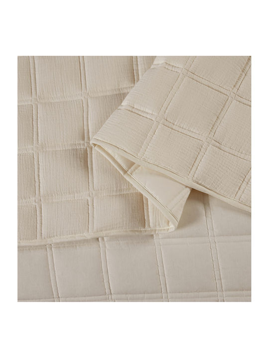 Liolios Home Savona Semi-Double Coverlet Set Sand 180x240cm 2 Pieces