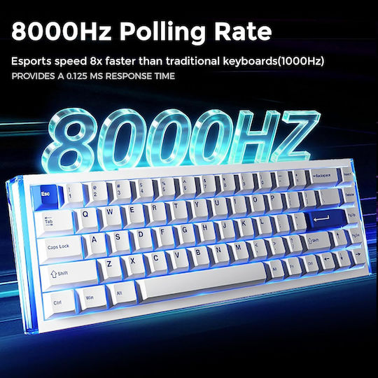 Dareu COOL68 Ηall Effect Gaming Πληκτρολόγιο 65% με Magnetic διακόπτες και RGB φωτισμό (Αγγλικό US)