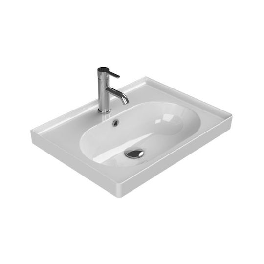 Savvopoulos Badezimmer Waschtisch-Einheiten Melamina M80xB45xH55cm Cemento