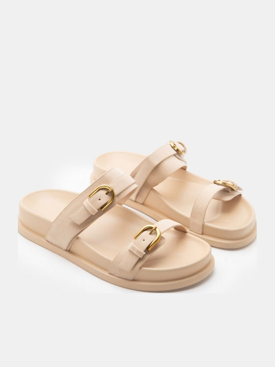 Дамски Сандали Flatforms Бежови