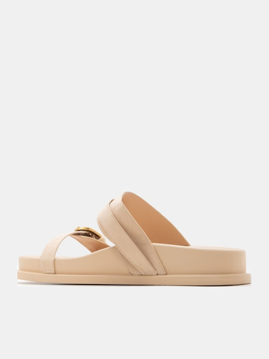 Дамски Сандали Flatforms Бежови