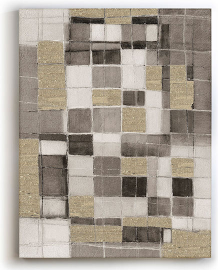 Abstractio 788717 – Живописен Панел Acrylic 100x130см Златисти Щрихи