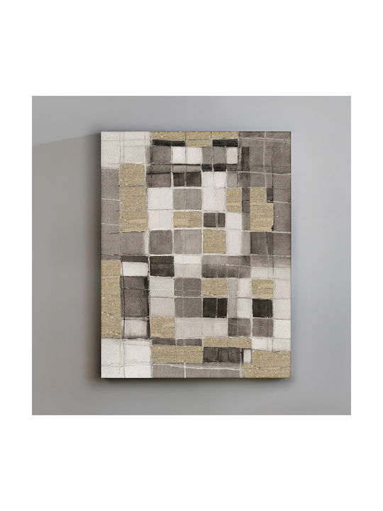 Abstractio 788717 – Painted Acrylic Painting 100x130cm Golden Brushstrokes
