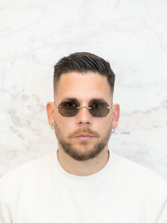 Tailor Made Unisex Sonnenbrillen mit Goldfarbenem Rahmen und Grauen Gläsern TM15344-C1