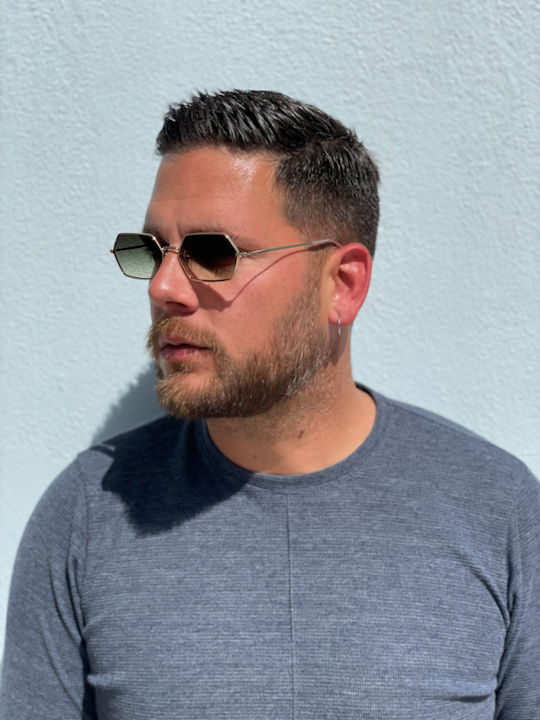 Tailor Made Unisex Sonnenbrillen mit Goldfarbenem Rahmen und Grünen Gläsern TM15293-C8