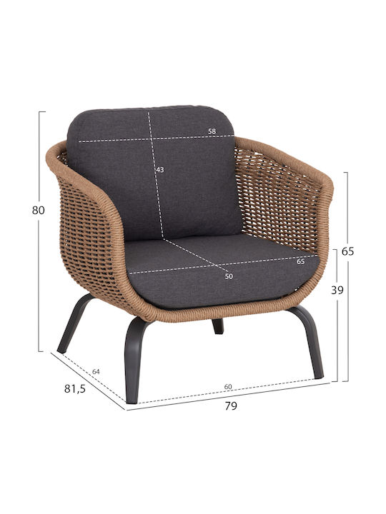 Garten- und Outdoor-Möbelsets 5 Stück Grau mit Kissen