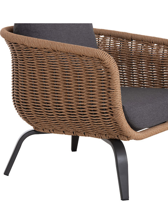 Garten- und Outdoor-Möbelsets 5 Stück Grau mit Kissen