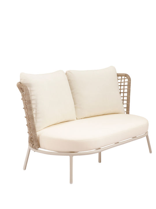 Garten- und Outdoor-Möbelsets Typsatz Wohnzimmer 4 Stück Beige mit Kissen