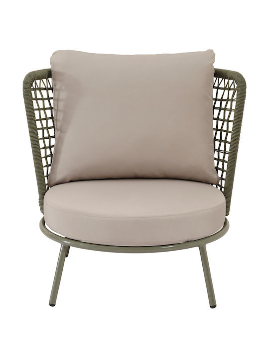 Garten- und Outdoor-Möbelsets Typsatz Wohnbereich 4 Stück ΛΑΔΙ mit Kissen