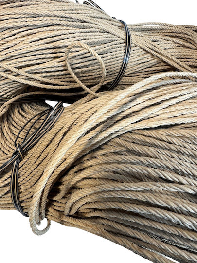 Beige Synthetic Rope 0.5cm Twisted Weave For Garden Chairs And Tables