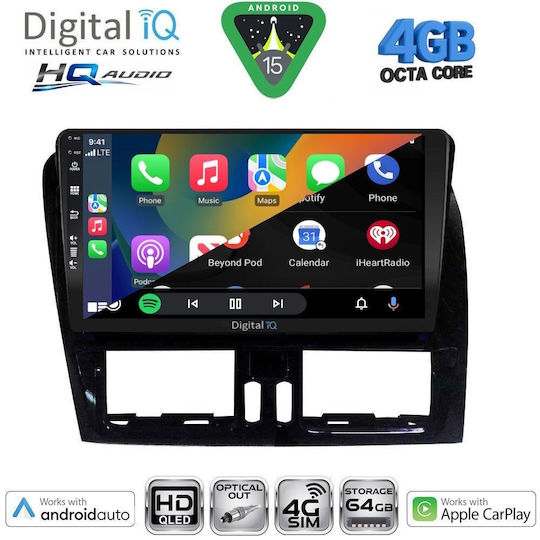 Digital IQ Car Audio System for Volvo XC 60 2009-2017 Bluetooth USB WiFi GPS Apple CarPlay Android Auto with 9" Touch Screen