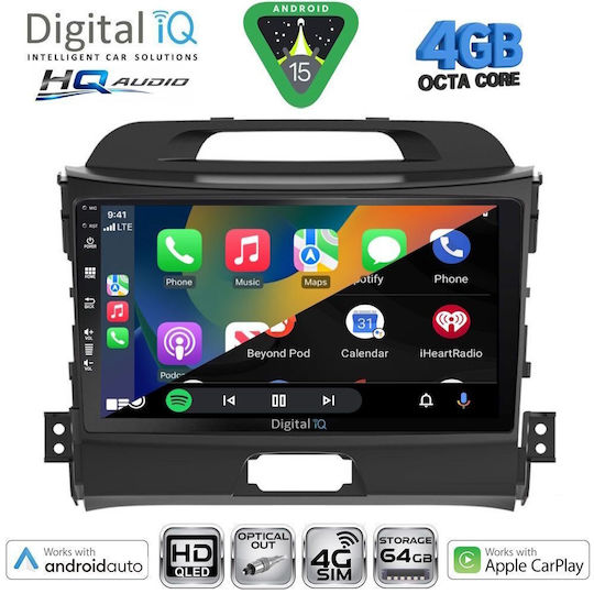 Digital IQ Car Audio System for Opel Mokka 2016-2021 Bluetooth USB WiFi GPS Apple CarPlay Android Auto with 9" Touch Screen