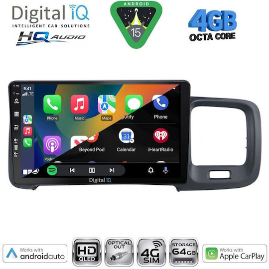 Digital IQ Ηχοσύστημα Αυτοκινήτου για Volvo C30 / S40 2004-2013 (Bluetooth/USB/WiFi/GPS/Apple-Carplay/Android-Auto) με Οθόνη Αφής 9"