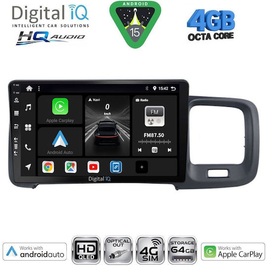 Digital IQ Ηχοσύστημα Αυτοκινήτου για Volvo C30 / S40 2004-2013 (Bluetooth/USB/WiFi/GPS/Apple-Carplay/Android-Auto) με Οθόνη Αφής 9"
