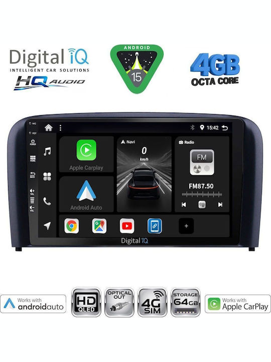Digital IQ Car Audio System for Volvo C30 / S40 2004-2013 (Bluetooth/USB/WiFi/GPS/Apple CarPlay/Android Auto) with 9" Touch Screen