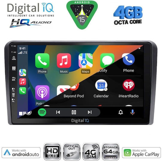 Digital IQ Ηχοσύστημα Αυτοκινήτου 2004-2014 (Bluetooth/USB/WiFi/GPS/Apple-Carplay/Android-Auto) με Οθόνη Αφής 10"