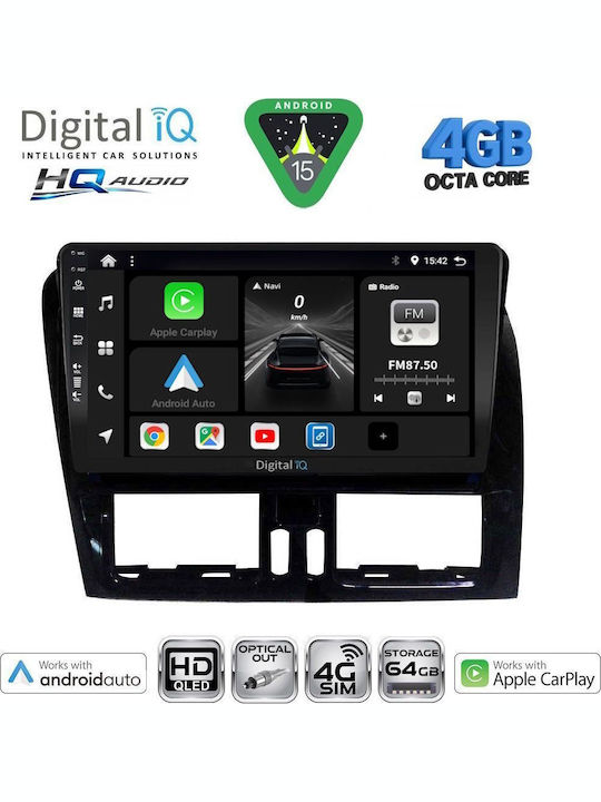 Digital IQ Car Audio System for Volvo C30 / S40 2004-2013 (Bluetooth/USB/WiFi/GPS/Apple CarPlay/Android Auto) with 9" Touch Screen