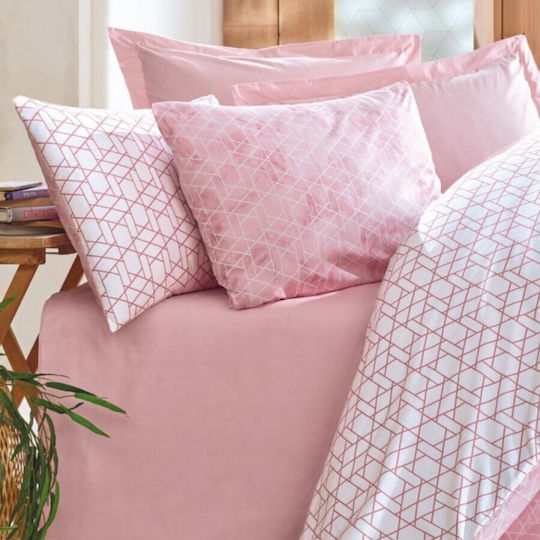 Cottonbox Σετ Μονή 160x200cm Best Pink Geometric