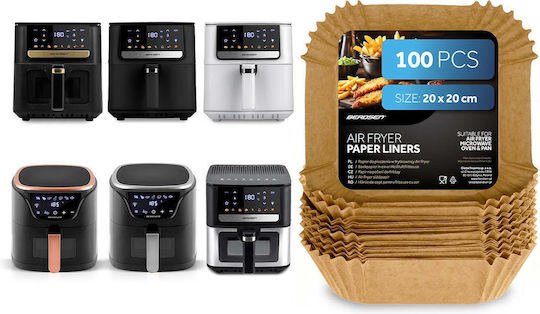 Berdsen Незалепващи Хартии за Air Fryer 20x20см 100 Броя
