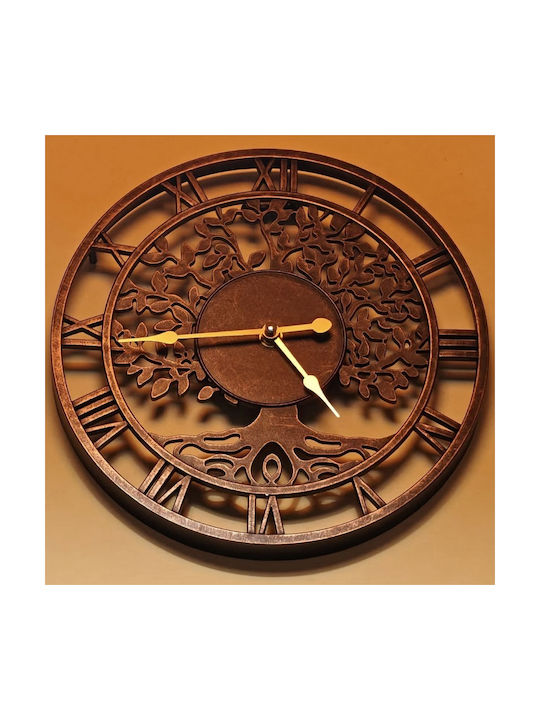 Ceas de Perete Antic Metalic Bronz Ø26cm