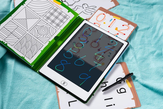 Gogen Bob Bobek Tabletă de Desen Copii 11" 28 Cm Ecran Lcd Baterie Cr2025 Inclusă Subțire Ușoară Albă