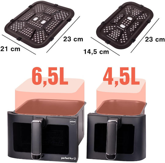 Eldom Air Fryer with Double Removable Container 11l Black FR220