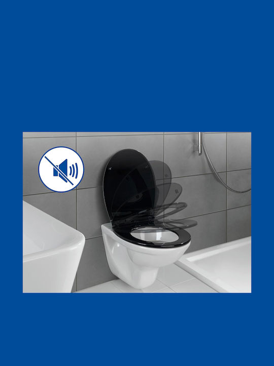 Καπάκι Λεκάνης Πλαστικό Μαύρο
