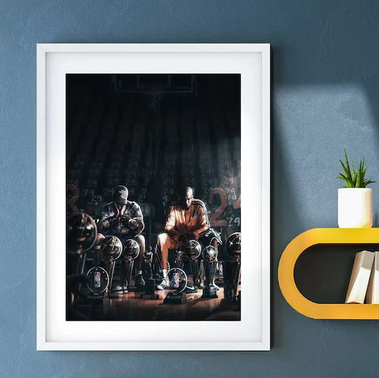 Poster NBA Kobe Trophée SNK063 40cm x 50cm Cadru Lemn Maro