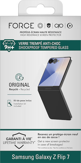 Force Glass Screen Protector Galaxy Z Flip 7 În 2.5d 9h+ Sticlă Temperată Transparentă