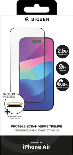 Bigben Connected 2.5d Tempered Glass Iphone Air Shockproof Smartframe Transparent