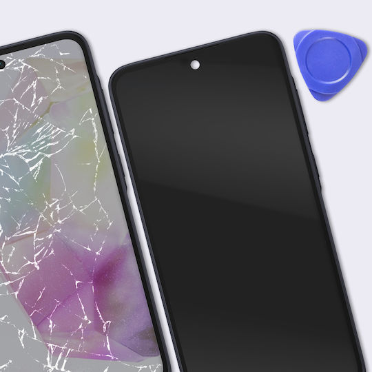 Clappio Пълен OLED Резервен Екран Galaxy A35 С Подрамка Черен
