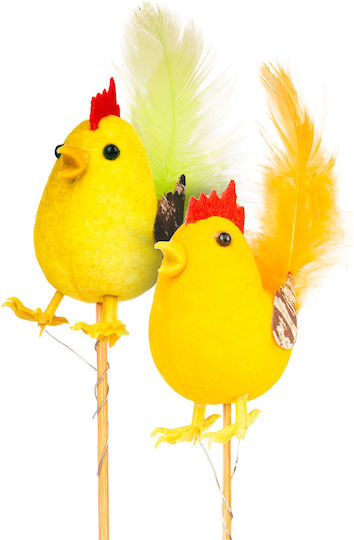 Decorațiune Cocoș De Paște Pe Băț Decorațiune De Paște Ghiveci Grădină Figurina Cocoș 24 Cm