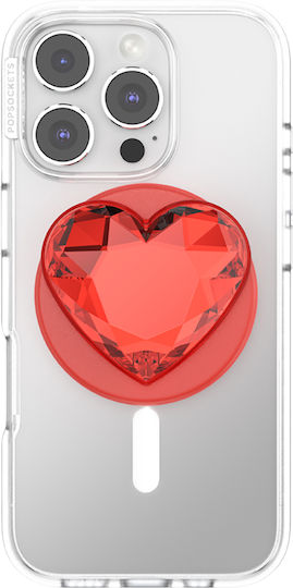 Pop-Sockets Smartphone Popgrip Premium Magsafe Stand Selfie Kristall Effekt Rote