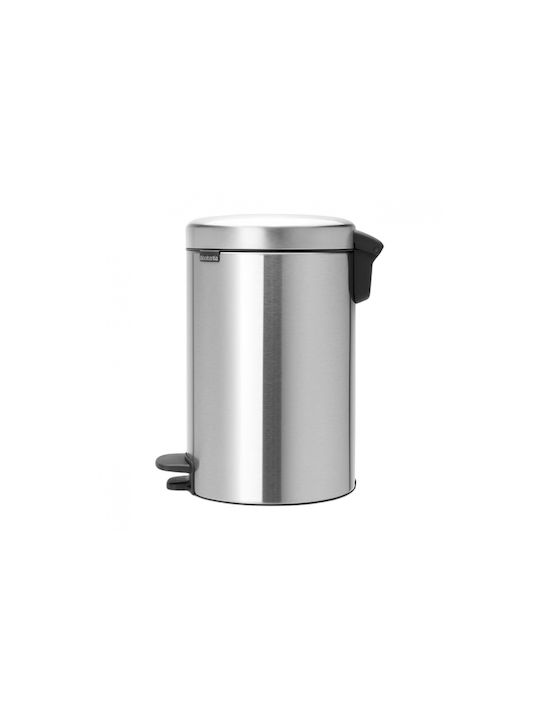 Brabantia Brabantia New Icon Mülleimer aus Inox mit Pedal Silber 12l