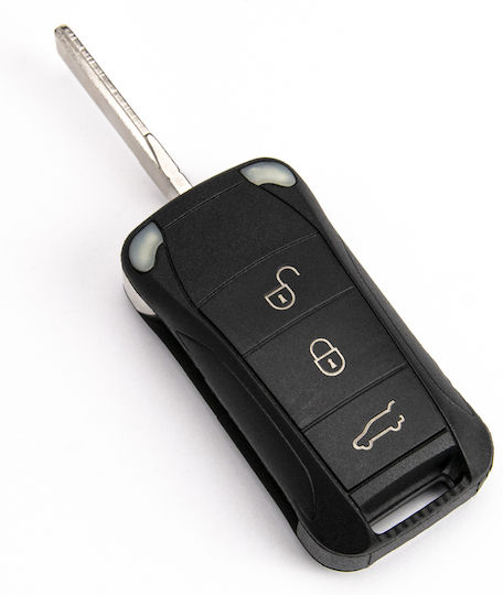 Foldable Key Shell Porsche Cayenne Hu66 3 Buttons 95563794422