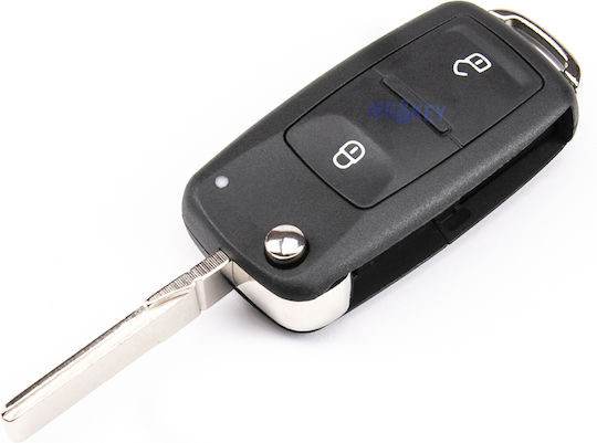 Калъф за Сгъваем Ключ Vw Beetle Eos Golf Polo Scirocco Touran 2 Бутона