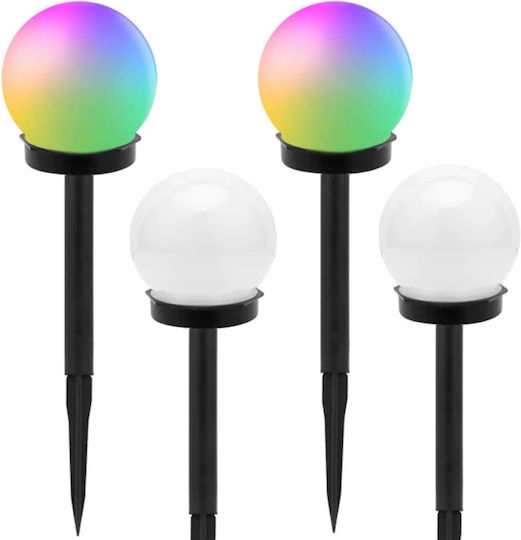 Set 4 Lampi Solare Felinare RGB cu Fotocelulă IP65