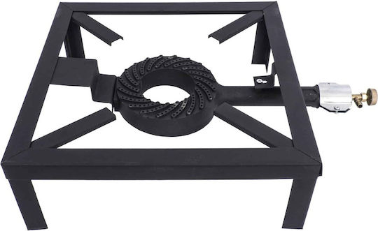 Cast Iron Gas Fire Pit Durable Burner 40x40 Cm