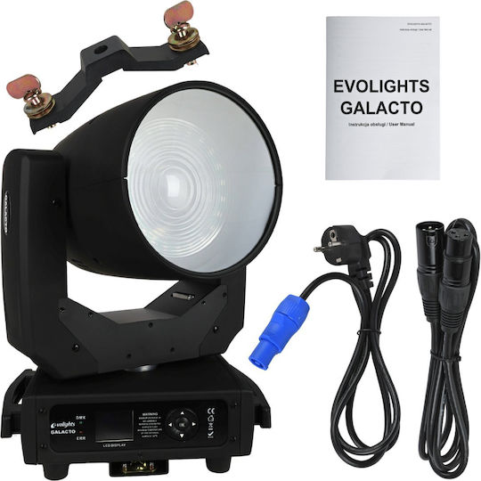 Evolights Galacto Movable Head 120w Rgbl Led + 24x0.1w Rgb Smd5050 Led Effect Ring