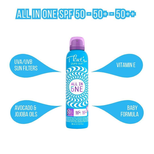 That'so Pure Sun Wasserdichtes Sonnencreme Öl für den Körper SPF50 in Spray 90ml